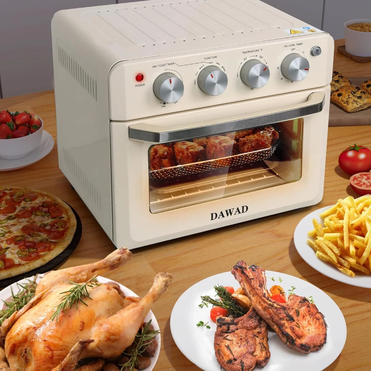 19QT Countertop Convection Toaster Oven Air Fryer Combo Rotisserie