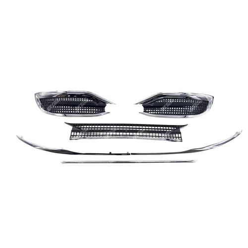 Parachoques delantero rejilla moldura de malla para Mercedes Benz clase S W222 S450 S560 2018+ - Imagen 10 de 10