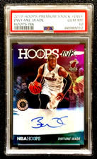 PSA 10 GEM MINT 2019 DWYANE WADE AUTO HOOPS PREMIUM STOCK INK PRIZM G4297E9722ER