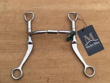 MYLER Flat Shank Comfort Snaffle Wide Barrel Western Horse Bit ~ MB02 ~ 4 3/4"