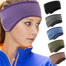Winter Fleece Ear Warmers Headband Running Yoga Gym Ski Ear Muffs for Men Women