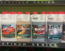 Canna nutrients 1 Liter Bundle Boost, Cannazym, Rhizotonic, PK 13/14 (1 of Each)