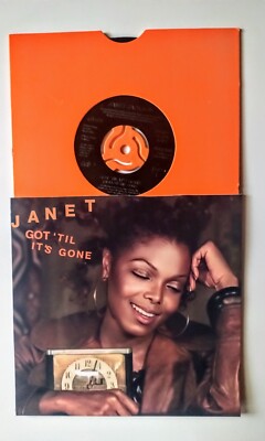 JANET JACKSON GOT TIL IT'S GONE 7'' UK JUKEBOX VINYL 45 FREE CUSTOM PIC SLEEVE EX