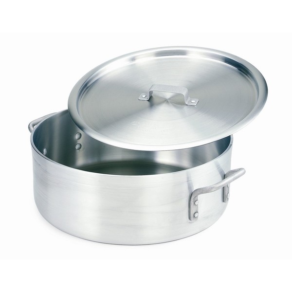 Crestware Extra Heavy Weight Aluminum Braziers With Pan Covers 40 Quart