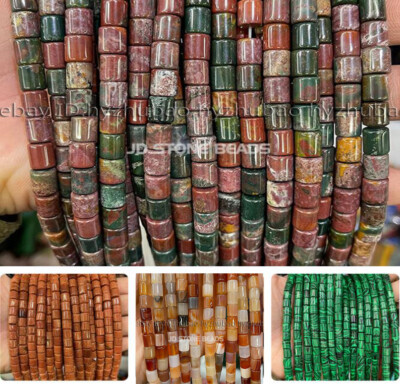 6x6mm Column Quartz/Jade/Tiger's eye/Topaz/Crystal Gemstones Loose Beads Strand