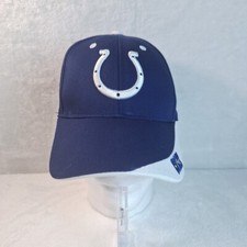 NFL Team Apparel Indianapolis Colts Cap/Hat One Size Adjustable Blue White Logo