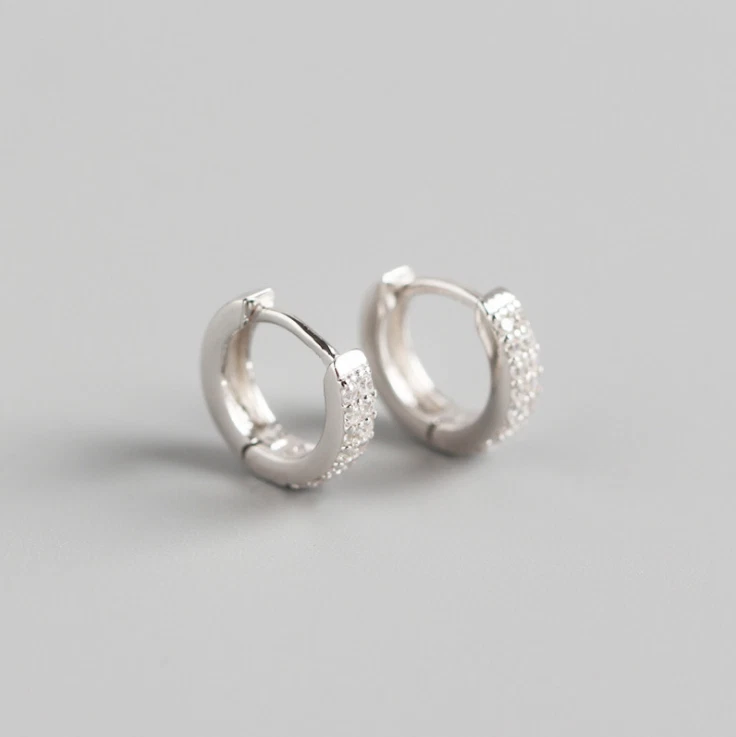 Silver baby hoop best sale earrings