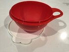 Tupperware Thatsa Bowl 6 cup Mixing Bowl Chili Red #3056D w/lid — photo 4