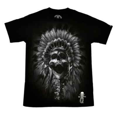 Sullen Clothing Big Chief T-Shirt Schwarz Herren Native American Schädel
