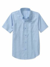 George Uniforms Shirt Boys SIZE S 6/7  Oxford Blue School Button Up  --i1--