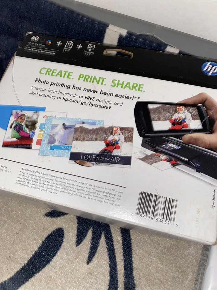 HP 60 Black & Tricolor Ink Combo Ink Cartridge OEM SEALED Genuine 3pc Lot - Image 4 of 4