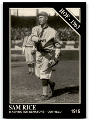 Sam Rice Washington 1991 CONLON COLLECTION TSN SAM RICE WASHINGTON SENATORS #54 | eBay