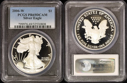 2006-W American Silver Eagle PCGS PR69 DCAM - Nice No Spots
