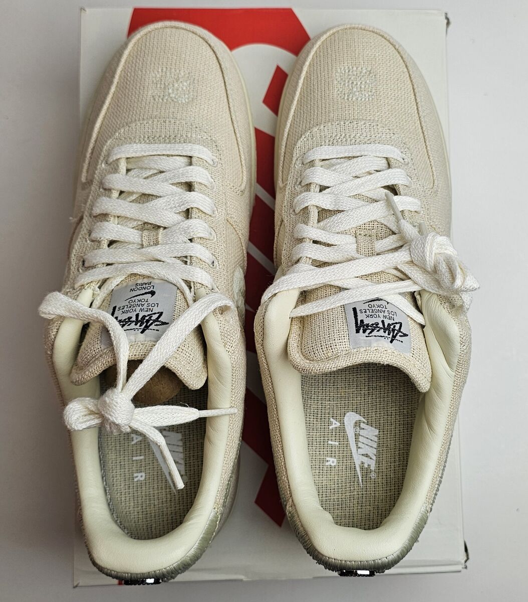 Nike Air Force 1 Low Stussy Fossil CZ9084-200 US Men's Size Nike Air Force 1 Low Stussy Fossil CZ9084-200 US Men's Size