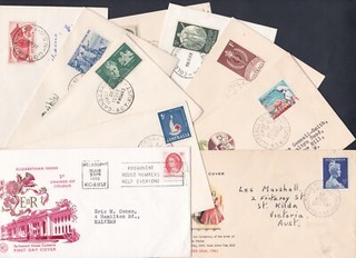 1961 65 TEN PRE DECIMAL STAMP MIXED FIRST DAY COVERS MOST VERY GOOD CONDITION#50