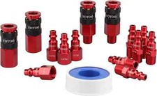 15 Pieces Universal Air Coupler and Plug Kit, Quick Connect Air Hose Fittings...