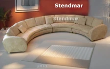 188"W 4PC Modern Fabric Round Sectional Sofa Set S8172C (Custom Options)