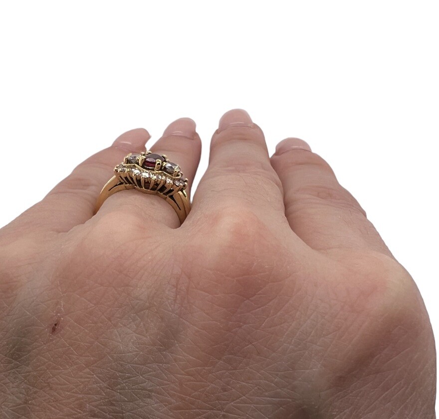 KURT WAYNE LADIES 18K YELLOW GOLD RUBY & DIAMONDS… - image 6