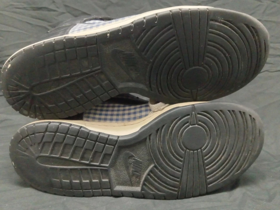 Nike Dunk High Premium 2008 317891-006 gris natural/azul a cuadros/negro talla 10,5 Foto 3 de 4