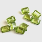 Wholesale Lot 8x6mm Octagon Emerald Cut Natural Peridot Loose Calibrated Gems