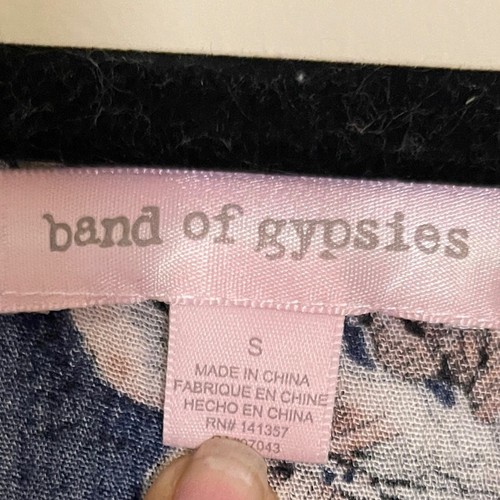 Band of Gypsies Dress Size Small Blue Floral Multicolored Maxi Spaghetti Straps - Picture 2 of 10