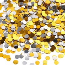 3.5 oz Round Confetti Dots Glitter Confetti Circles 1/4 Inch Metallic Round D...