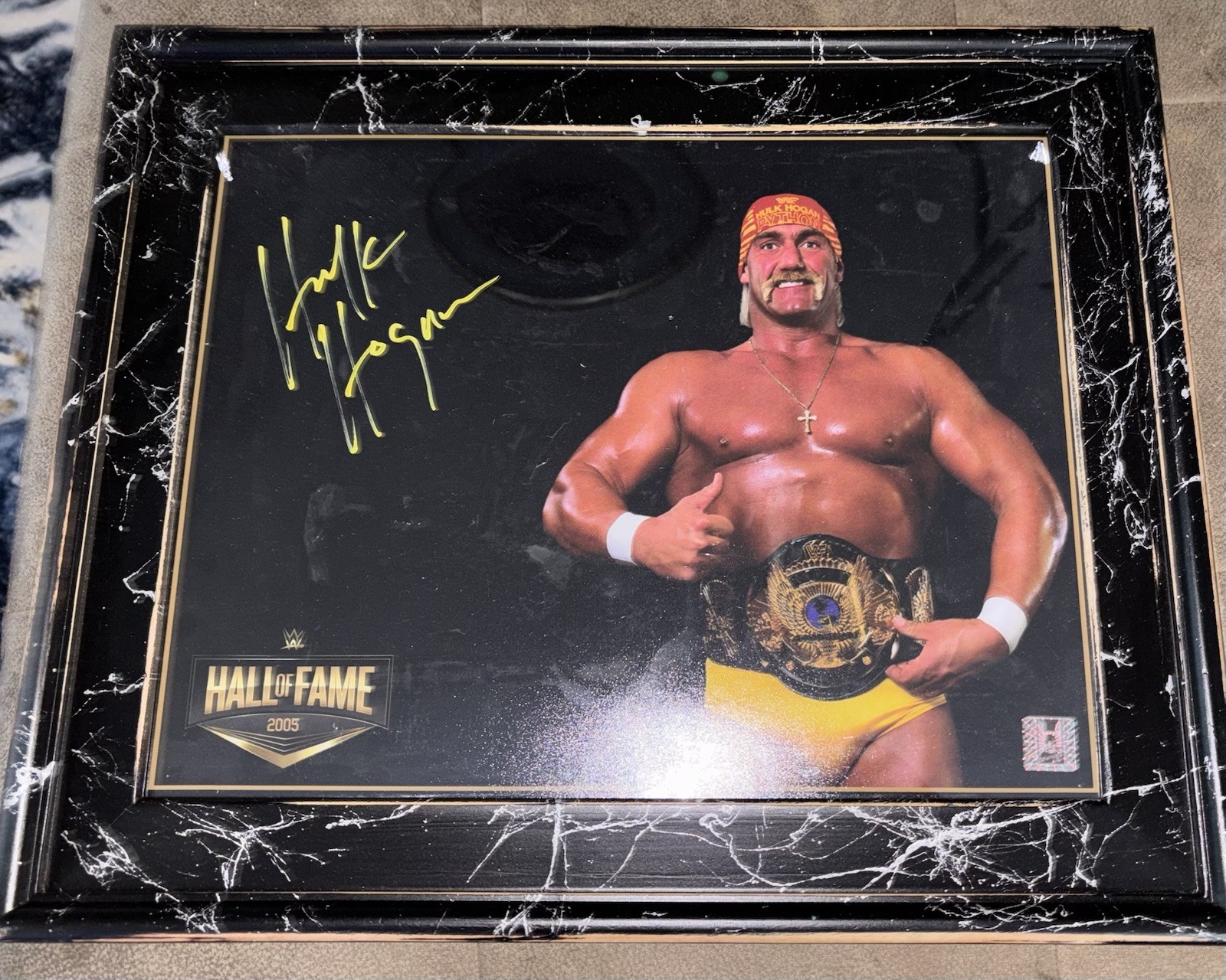 Hogan Autographed Signed Wrestling Hulk / 11 X 14 Photo, Framed With Authenticity 