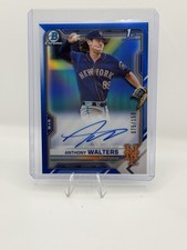 2021 Bowman Chrome - Anthony Walters #CPA-AW Blue Refractor /150 Autograph  (RC)