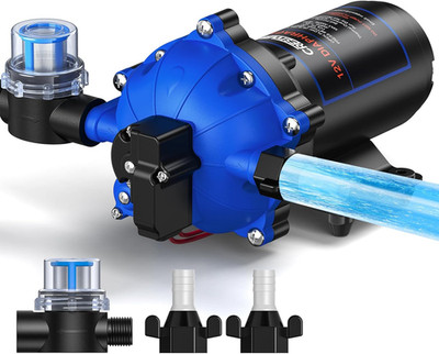 12V RV Fresh Water Pump 7GPM 70PSI Self-Priming Diaphragm Pump for Marine
