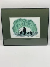 Amy Nagi Panda Artwork Matted Framed 8x10 Signed Numbered
