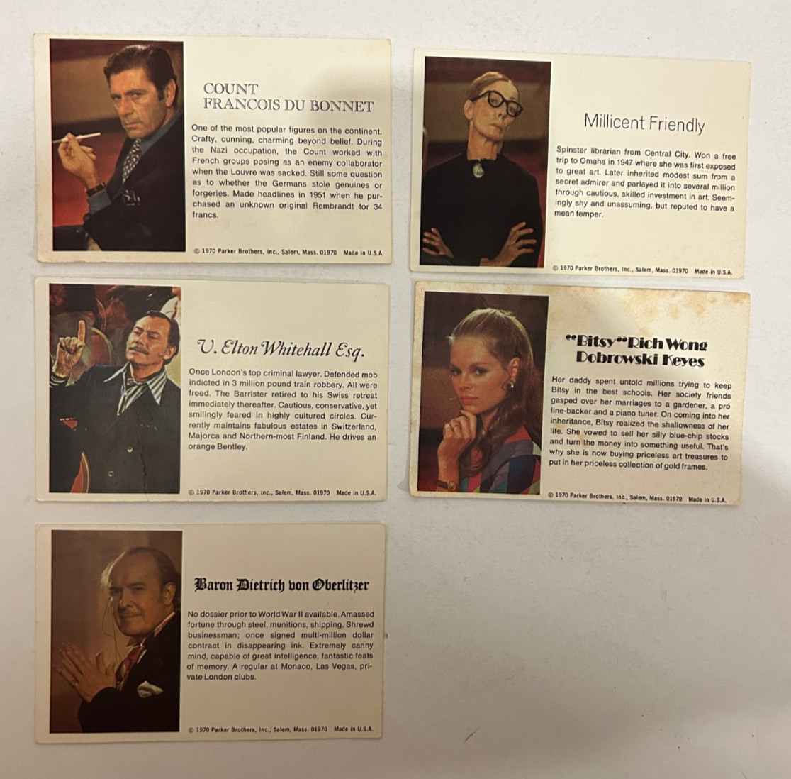 5 Biography Cards Replacement Parts