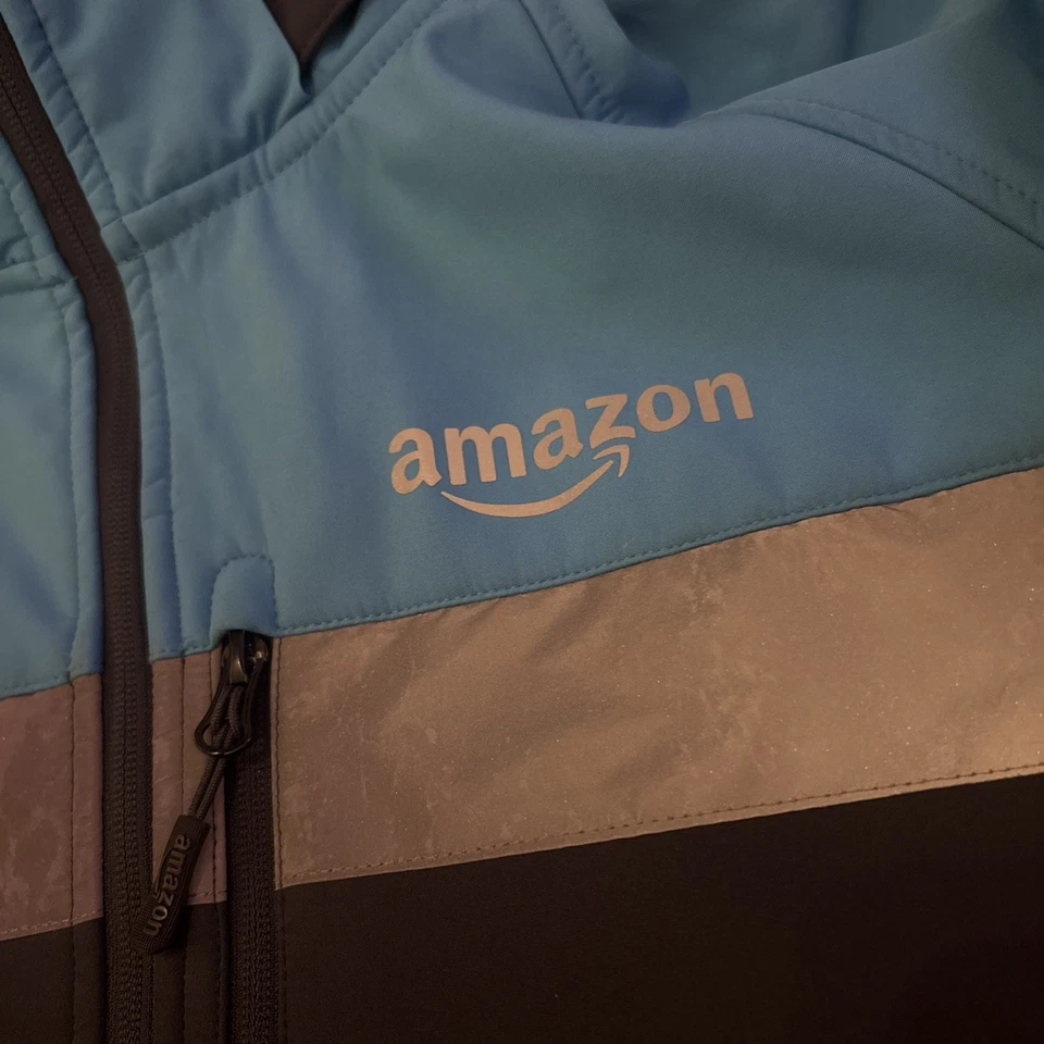 Amazon Rain Shell Jacket L LG Full Zip Reflective Waterproof Luly Yang - Image 3 of 4