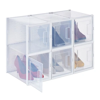 Boîte à chaussures rangement pour talons aération boîtes à talons empilables - Photo 1/4