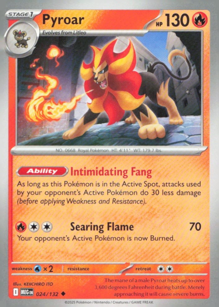 Pyroar Uncommon ME01: Mega Evolution 024/132 NM