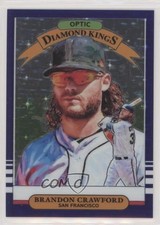 2019 Donruss Optic Diamond Kings Purple Stars Prizm 28/125 Brandon Crawford 8k4