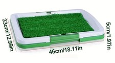 Pet Dog Toilet Mat Indoor Restroom Training Grass Potty Pad Loo Tray Large Puppy