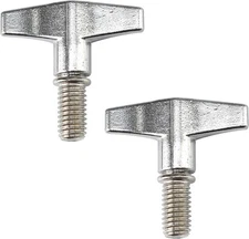 Pack of 2 Drum Set Hardware Guard Parts, 6mm Cymbal Stand Wing Nuts Silver 