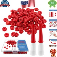 40 Pcs Red Caulk Tube Sealer Caps - Durable and Waterproof for Every Project