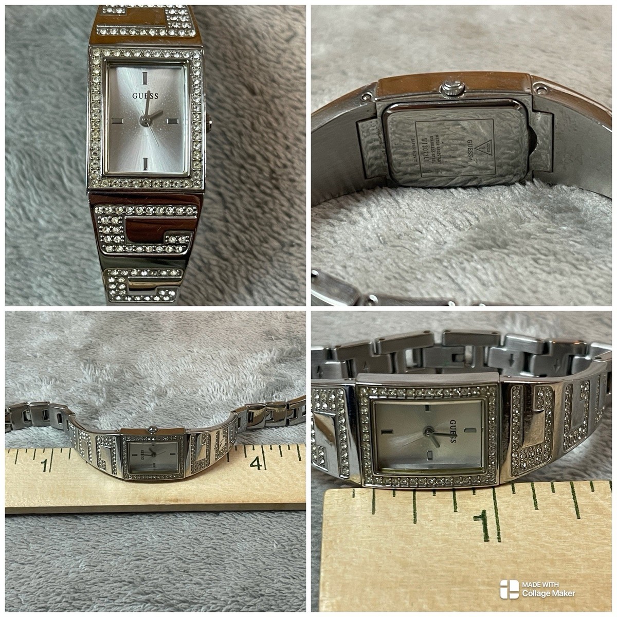 Guess Ladies Silver Dial Bangle Bracelet Quartz Watch  display picture 1