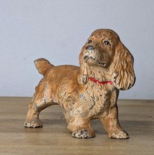 Vintage Hubley Cast Iron Cocker Spaniel Dog Doorstop Original Paint Heavy 5LB B