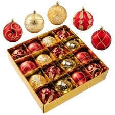 Christmas Ornaments - 16 Pcs Christmas Ball Ornaments Set, Assorted Shatterpr...