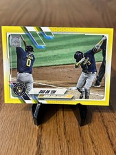 2021 Topps Series 1 Milwaukee Brewers Dab On Em Yellow Parallel #7