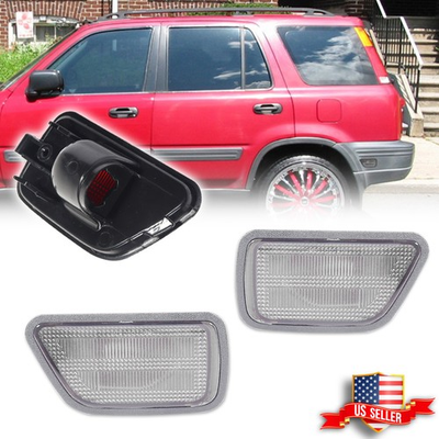 #ad 2PCS Clear Lens Rear Bumper Side Marker Light Lamps For 1997 2001 Honda CR V CRV $19.99