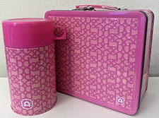 Estuche Fiambrera Barbie Rosa Estaño Metal con Caja de Almacenamiento Termo Edición Limitada