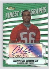 2005 Topps Finest Finest Moments Auto Refractor Derrick Johnson #FA-DJ Auto 2u3