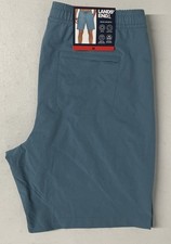 NEW Lands' End Men's Swim Shorts Trunks MEDIUM Boxer Brief Lined LIGHT BLUE Pock