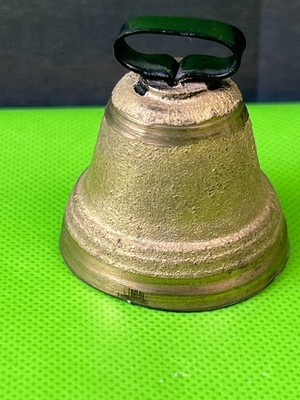 Vintage Primitive Bell with handle 2'' tall