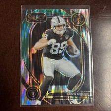 2024 Panini Select - Club Level Brock Bowers #222 Black & Green Shock Prizm (RC)
