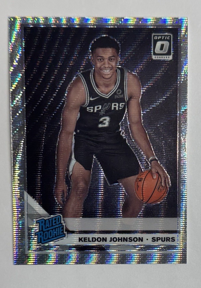 2019-20 Donruss Optic Silver Wave Keldon Johnson Rookie #186