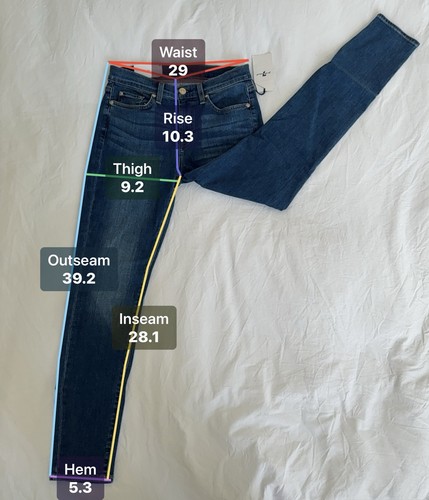Neu 7 For All Mankind Gwenevere Skinny Jeans Medium Wash Stretch Denim Gr. 29 - Bild 16 von 16